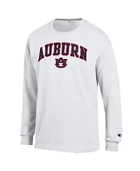 Champion Men's White Auburn Tigers Arch Over Logo Long Sleeve T-Shirt