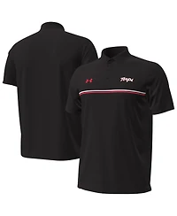 Under Armor Men's Black Maryland Terrapins Performance Drive Chest Stripe Polo Shirt