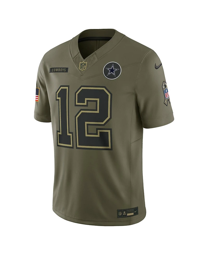Nike Men's Roger Staubach Olive Dallas Cowboys 2025 Salute to Service Retired Limited Jersey