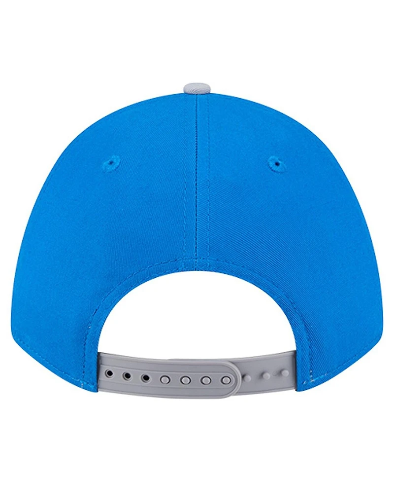 New Era Men's Blue Detroit Lions Throwback Arch 9FORTY A-Frame Adjustable Hat