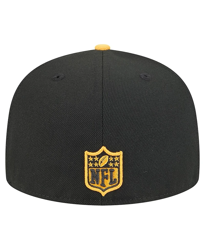 New Era Men's Black/Gold Pittsburgh Steelers Break 59FIFTY Fitted Hat