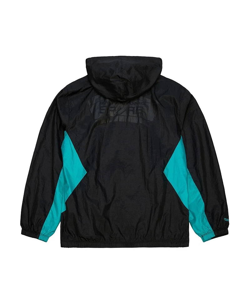 Mitchell & Ness Men's Black San Antonio Spurs Playmaker Full-Zip Windbreaker Jacket
