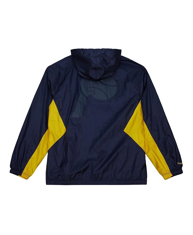Mitchell & Ness Men's Navy Indiana Pacers Playmaker Full-Zip Windbreaker Jacket