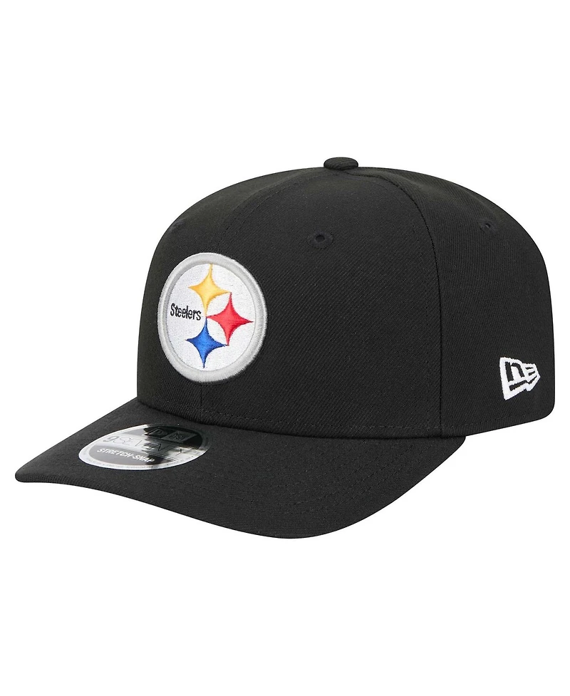 New Era Men's Black Pittsburgh Steelers 9SEVENTY Stretch snap Hat