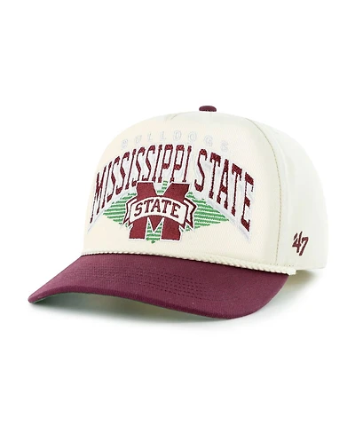 '47 Brand Men's Natural Mississippi State Bulldogs Pomona Two-Tone Rope Hitch Adjustable Hat