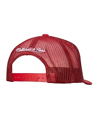Mitchell & Ness Men's White/Red Detroit Red Wings Gridlock Trucker Adjustable Hat