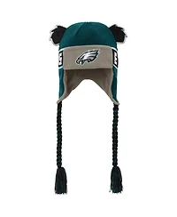 Outerstuff Big Boys and Girls Midnight Green Philadelphia Eagles Wordmark Ears Trooper Knit Hat
