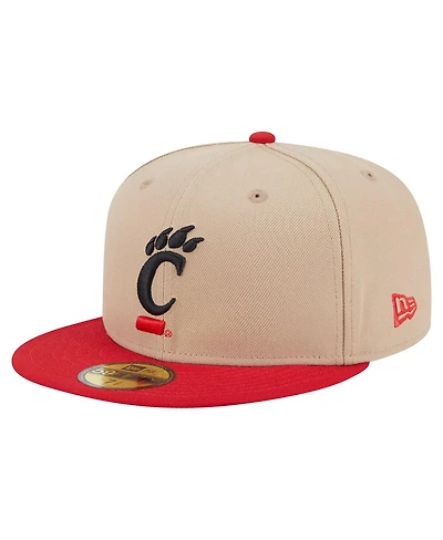 New Era Men's Khaki Cincinnati Bearcats Two-Tone 59FIFTY Fitted Hat