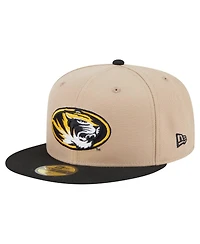 New Era Men's Khaki Missouri Tigers Two-Tone 59FIFTY Fitted Hat