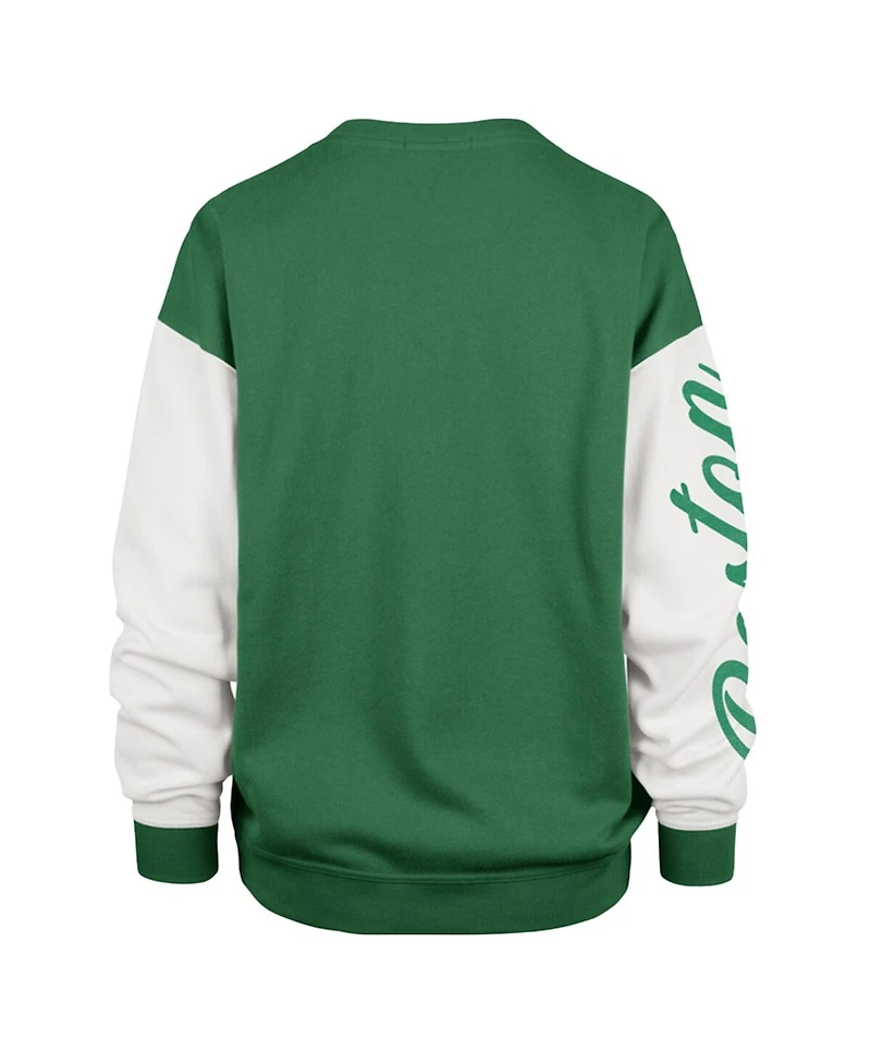 '47 Brand Women's Kelly Green Boston Celtics Plus Oversized Rise Andie Pullover Sweatshirt