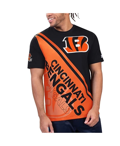 Starter Men's Black/Orange Cincinnati Bengals Finish Line Extreme Graphic T-Shirt