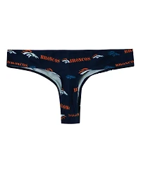 Concepts Sport Women's Navy Denver Broncos Mosaic All Over Print Thong