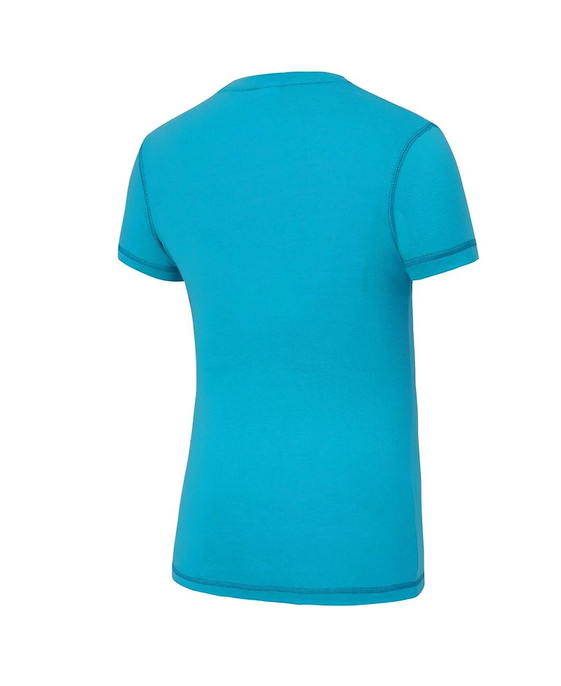 Concepts Sport Women's 2-Piece Aqua/Orange Miami Dolphins Avondale T-Shirt and Pants Flannel Pj Set