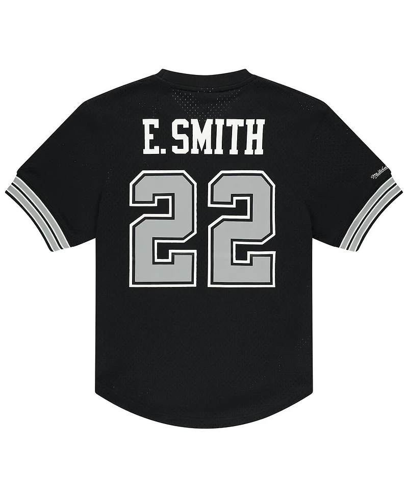 Mitchell & Ness Men's Emmitt Smith Black Dallas Cowboys Retired Player Name Number Mesh T-Shirt