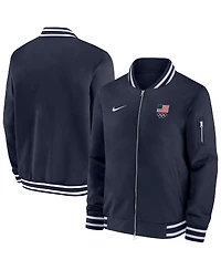 Nike Men's Navy Team Usa Full-Zip Bomber Jacket
