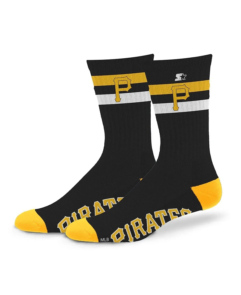 Starter Men's and Women's Pittsburgh Pirates Team Color Two-Stripe Crew Socks