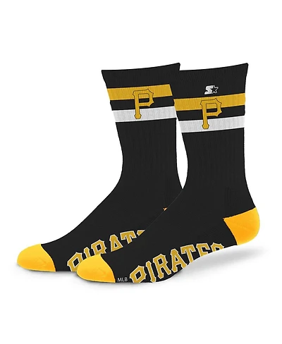 Starter Men's and Women's Pittsburgh Pirates Team Color Two-Stripe Crew Socks