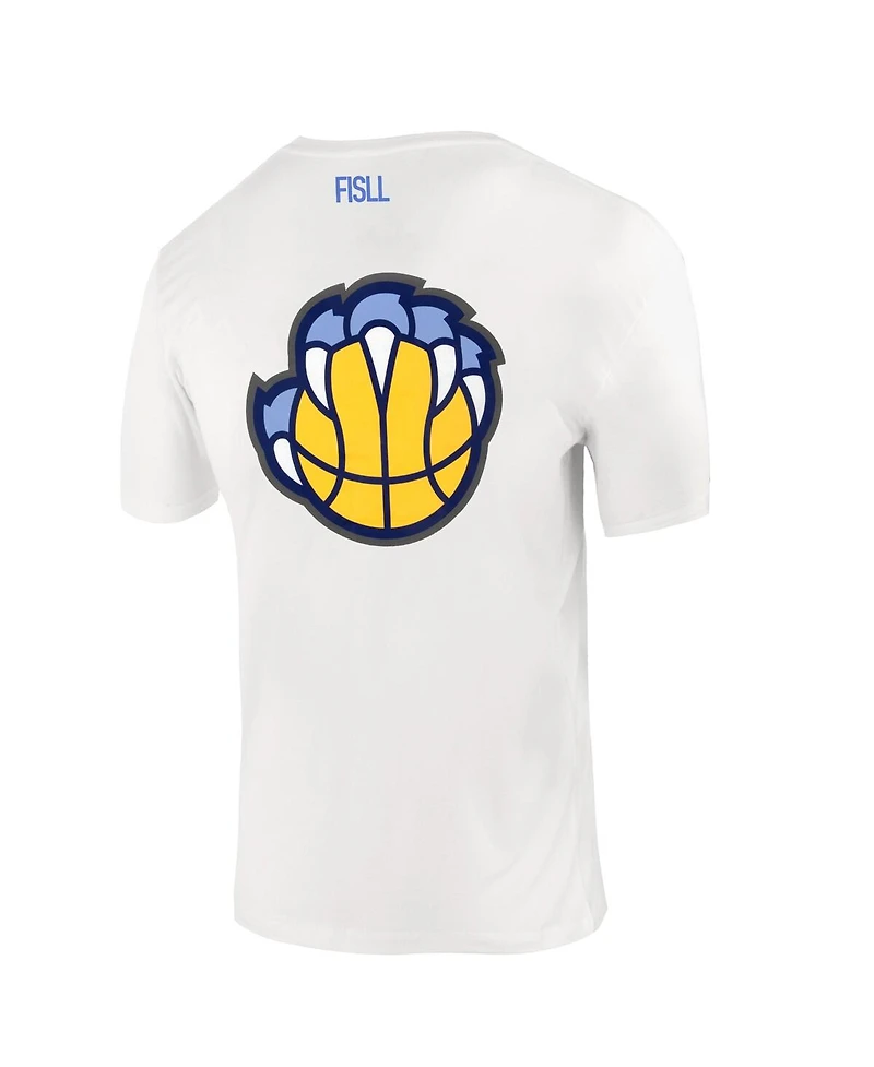 Fisll Men's and Women's White Memphis Grizzlies Burst Logo T-Shirt