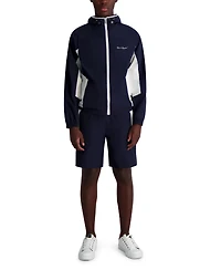 Karl Lagerfeld Paris Men's Color Block Hooded Jacket