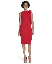 Calvin Klein Women's Bow-Trim Shoulder Sheath Dress