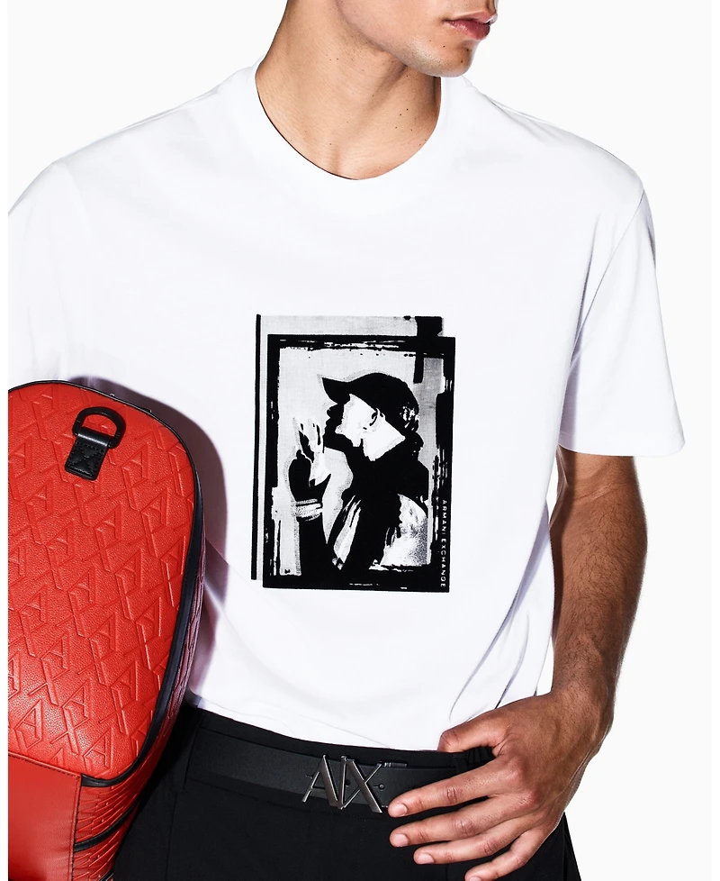 A|X Armani Exchange Men's Night Lab Man Graphic T-Shirt