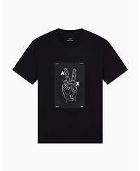 A|X Armani Exchange Men's Night Lab Peace Sign Embellished T-Shirt