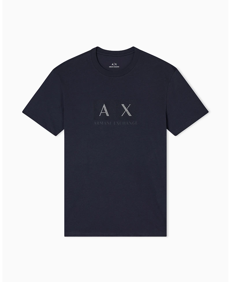A|X Armani Exchange Men's Textured Grid Box T-Shirt