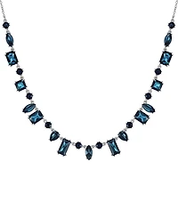 Guess Epoxy Glass and silver Stone Silver-Tone Statement Necklaces