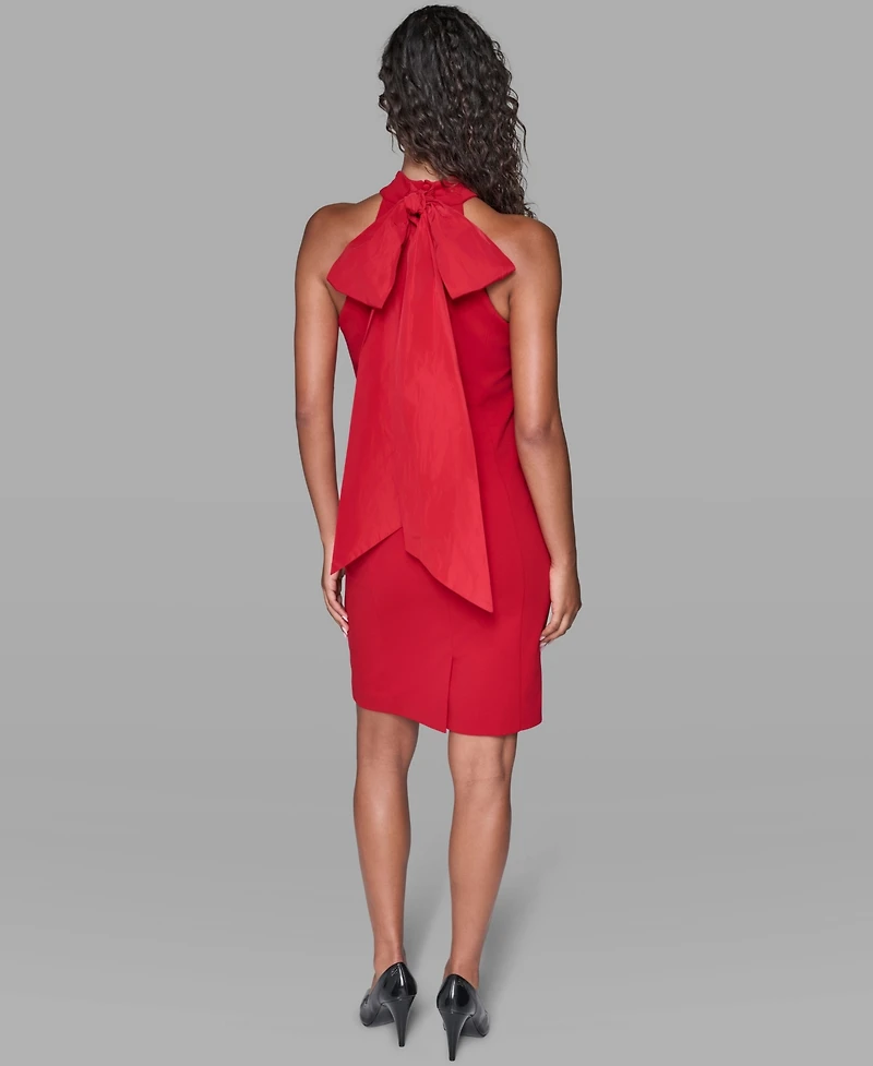 Karl Lagerfeld Paris Women's Tie Bow Detail Dress