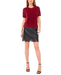 Vince Camuto Women's Short Sleeve Crew Neck Top