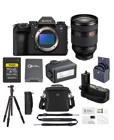 Sony a1 Ii Mirrorless Camera, Bundle with Fe 28-70mm f/2 Gm Lens, 160GB Memory Card, Card Reader, iFlash, Battery Grip, Extra Battery, Tripod,