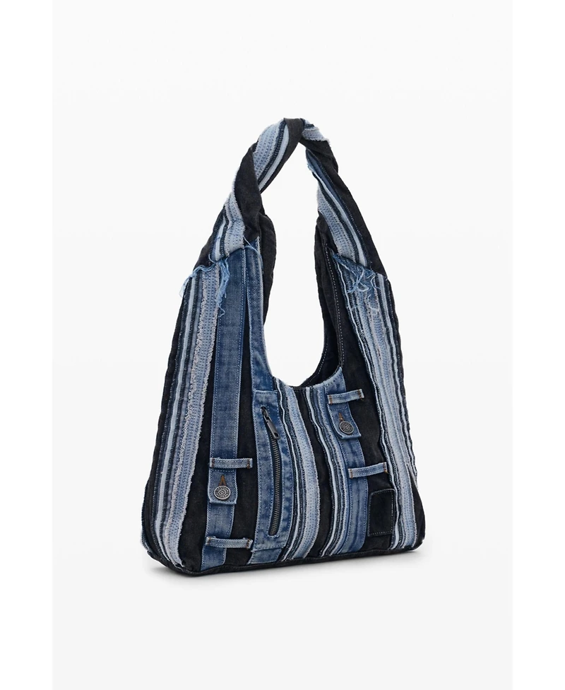 Desigual Women's Medium oval denim patch bag