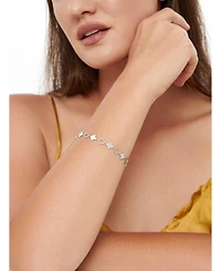 Devata Clover Chain Bracelet Rhodium Plated Sterling Silver,