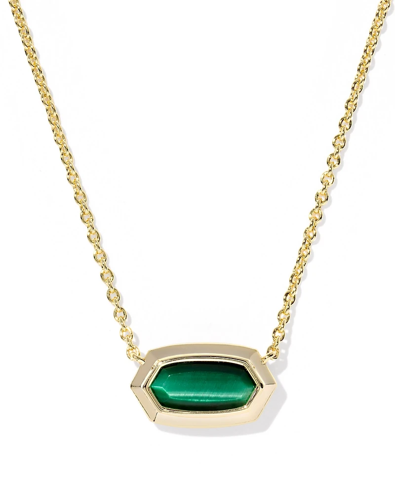 Kendra Scott Imitation Pearl 14K Gold Plated Over Brass Elisa Bezel Short Pendant Necklace