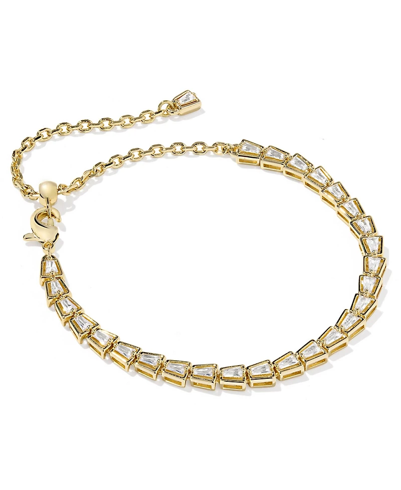 Kendra Scott Cubic Zirconia 14K Gold Plated Over Brass Bella Tennis Bracelet