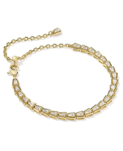Kendra Scott Cubic Zirconia 14K Gold Plated Over Brass Bella Tennis Bracelet