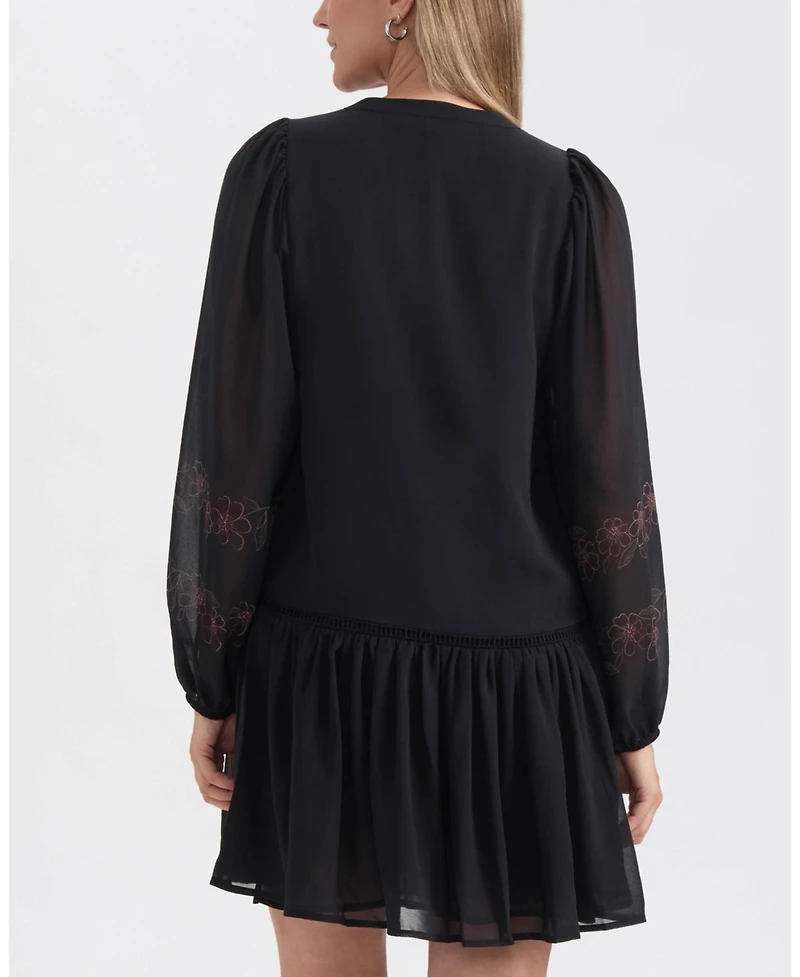 Ellen Tracy Women's Boho Dress with Floral Design