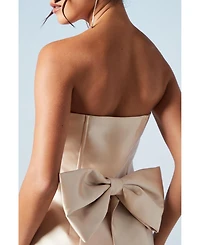 Coast Women's Bandeau Twill Bow Back Bridesmaids Dress