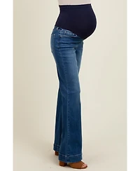 Pinkblush Maternity Navy Blue Wide Hem Flare Jeans
