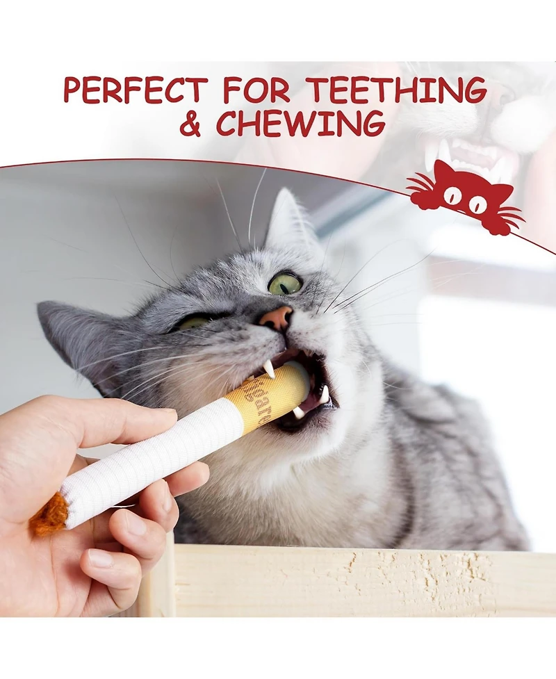 Nocciola 3 Pack Catnip Toys for Cats, Funny Cat Toys Filled with 100% Pure Organic Catnip, Safe Kitten Teething Chew and Kicker Toys, Stress Relieving