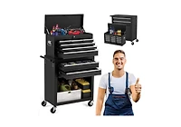 Aecojoy Rolling Tool Chest with Wheels and 8 Drawers, Detachable Metal Tool Box with Drawers