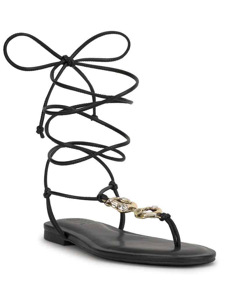 I.n.c. International Concepts Women's Hakima Lace-up Flat Sandals, Macy's Exclusive
