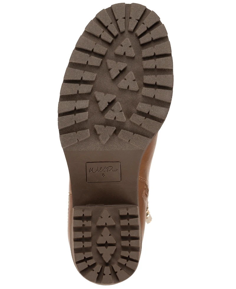 Wild Pair Women's Morghann Round Toe Lug Booties, Macy's Exclusive