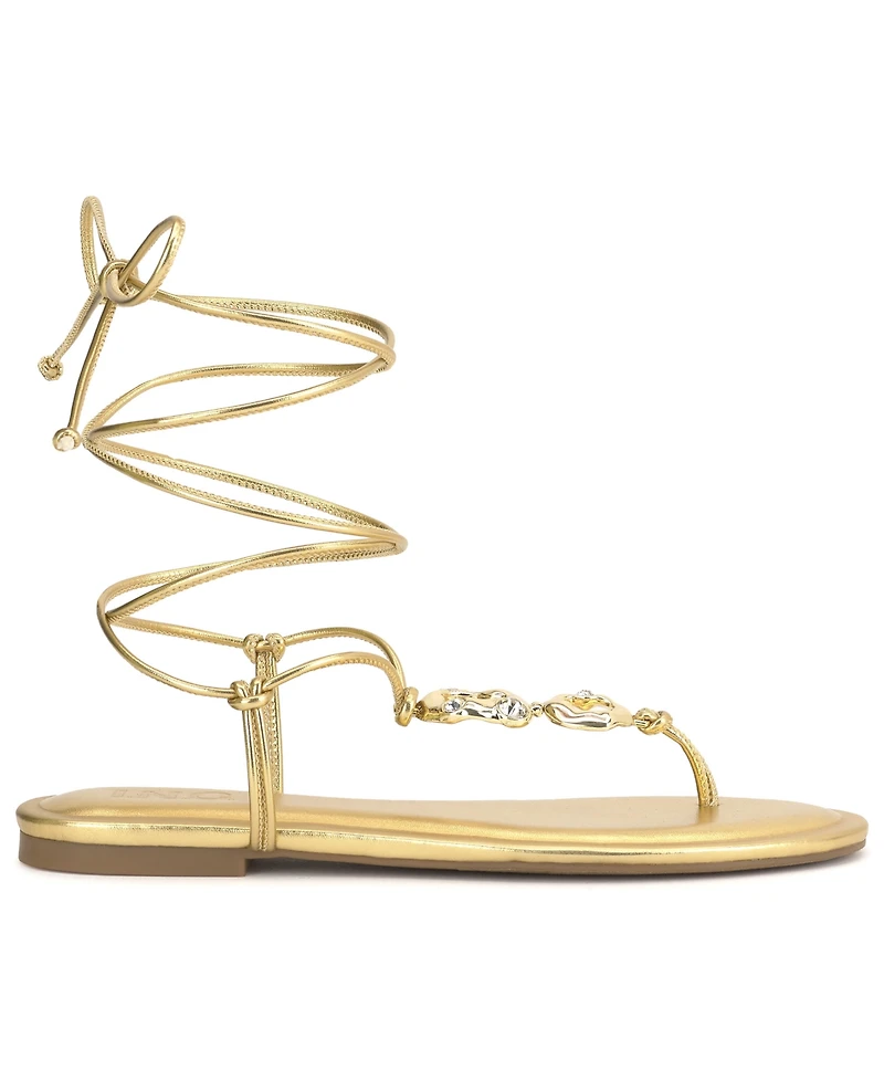 I.n.c. International Concepts Women's Hakima Lace-up Flat Sandals, Macy's Exclusive