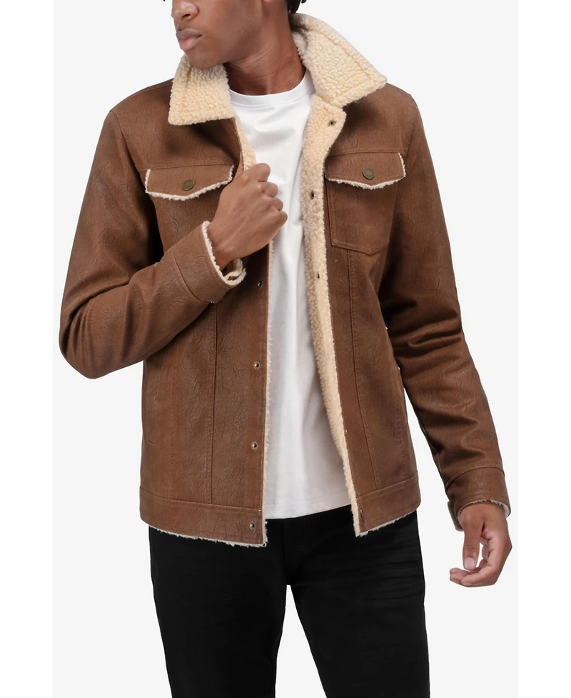 Xray Men's Jacket With Faux Shearling Lining