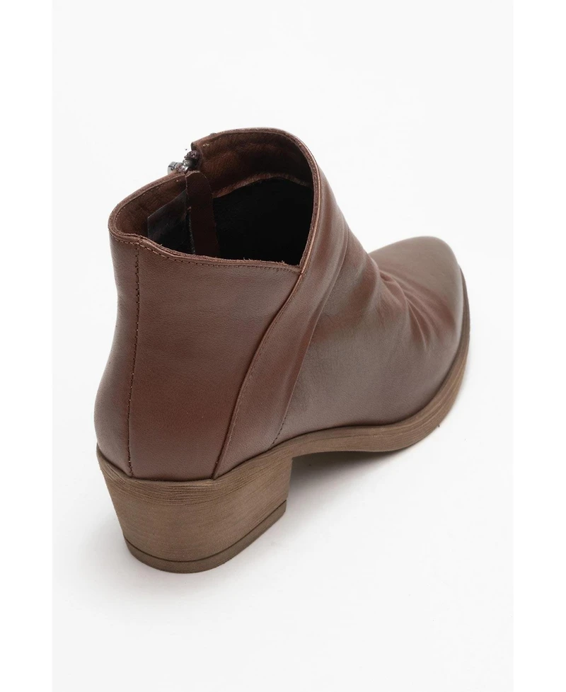 Forever & Always Shoes Rule Leather Chunky Boot (Women)