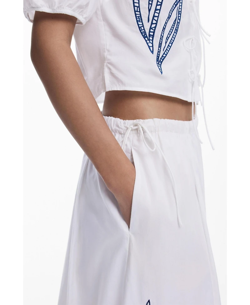 Desigual Women's Embroidered midi skirt