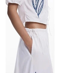 Desigual Women's Embroidered midi skirt