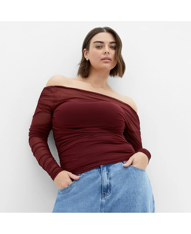 City Chic Women's Anastasia Mesh Top