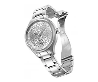 Invicta Women's 27437 Angel Quartz 3 Hand Silver Dial Watch